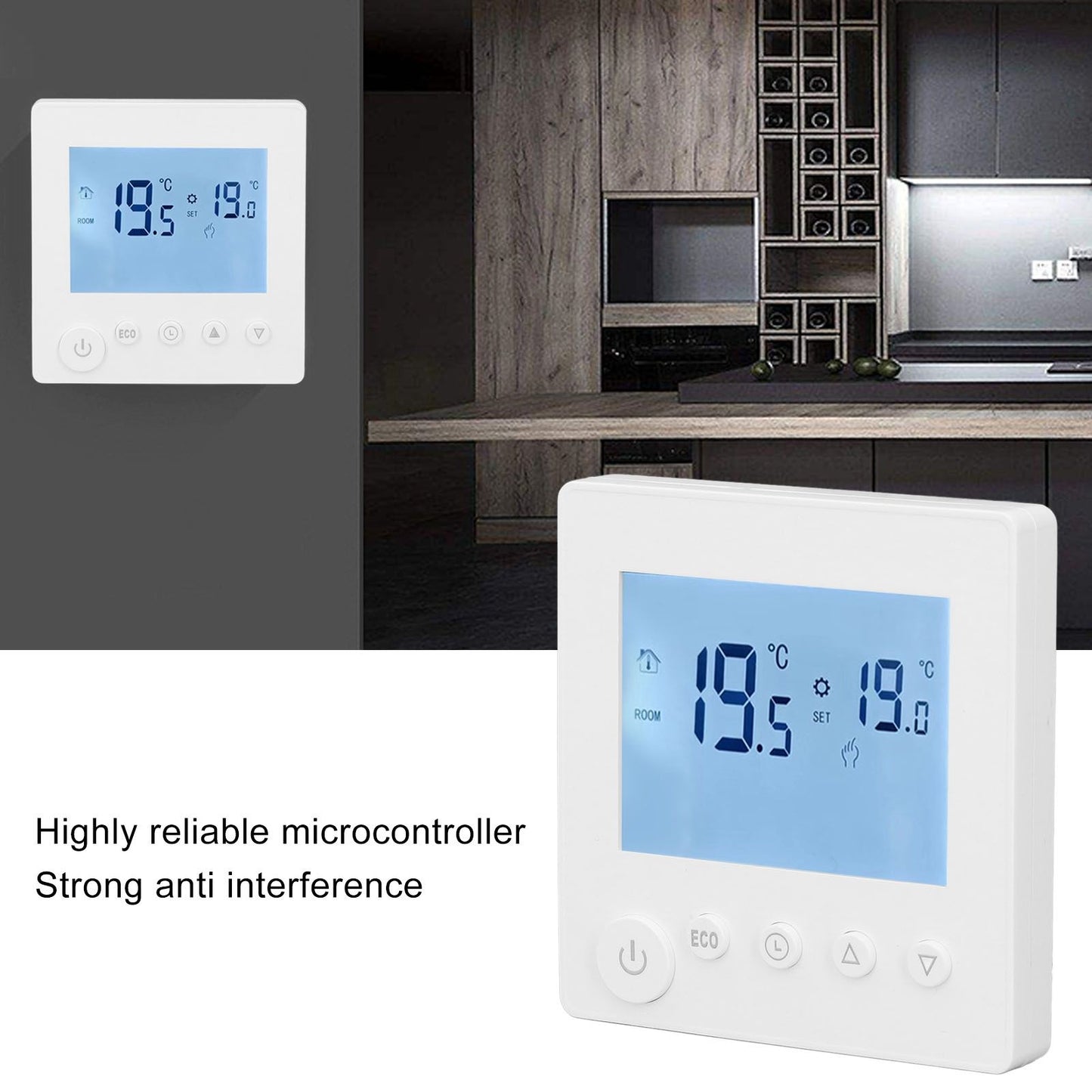 3A Water Heating Thermostat with LCD ABS Intelligent Temperature Controller for Home 95-240V V1294-YM0512-3113220275811