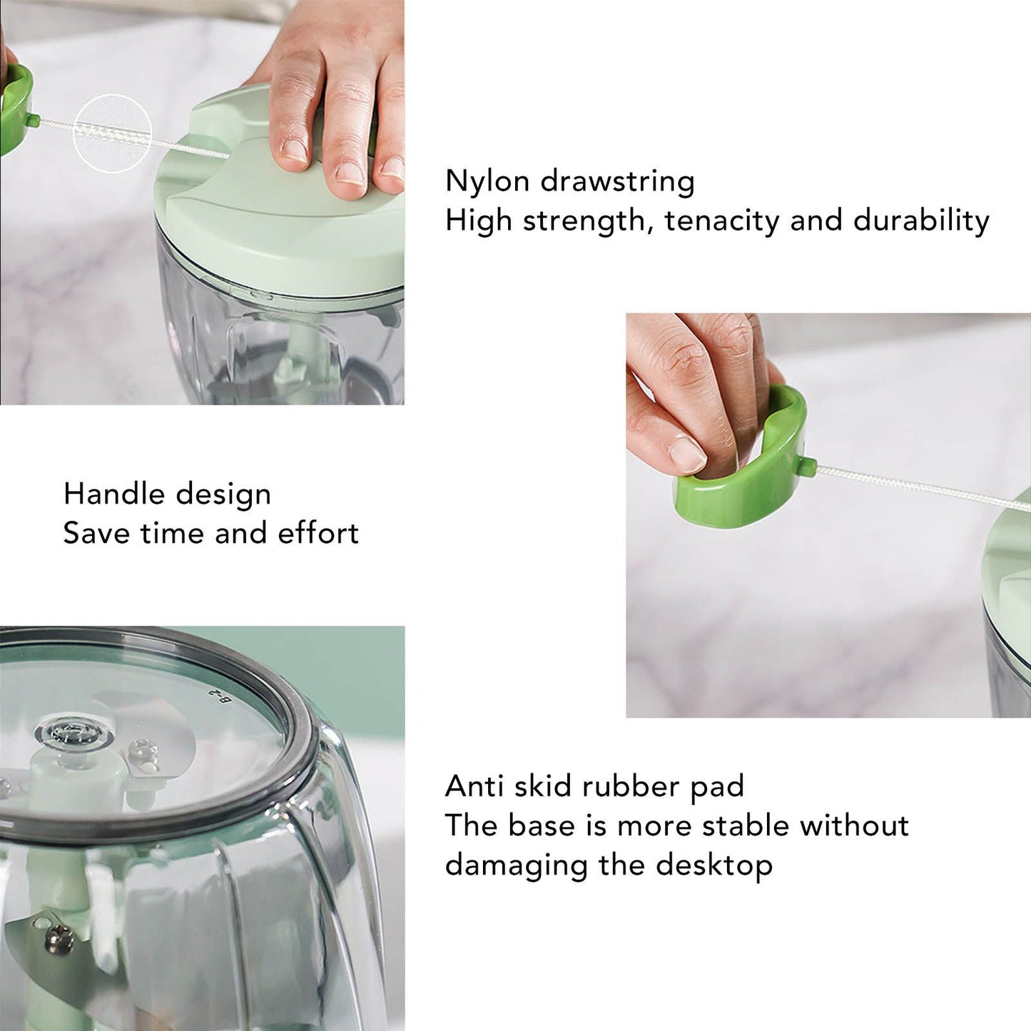 Manual Meat Grinder Multifunction Handheld Vegetable Chopper Stainless Steel Garlic Mincer for Kitchen V1294-YM0512-3113220276911