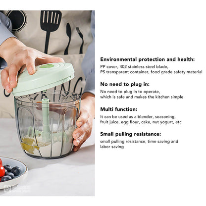 Manual Meat Grinder Multifunction Handheld Vegetable Chopper Stainless Steel Garlic Mincer for Kitchen V1294-YM0512-3113220276911