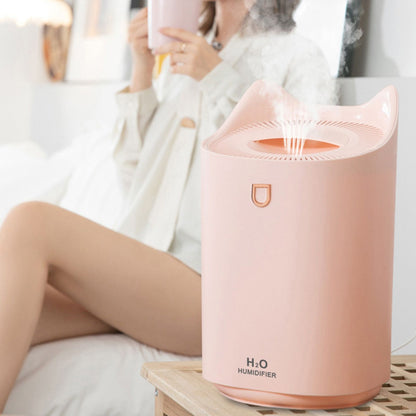2L Air Humidifier USB Deep Hydration Fine Spout Multifunction Desk Humidifier Ambient Light for Office Pink V1294-YM0512-3113220277212