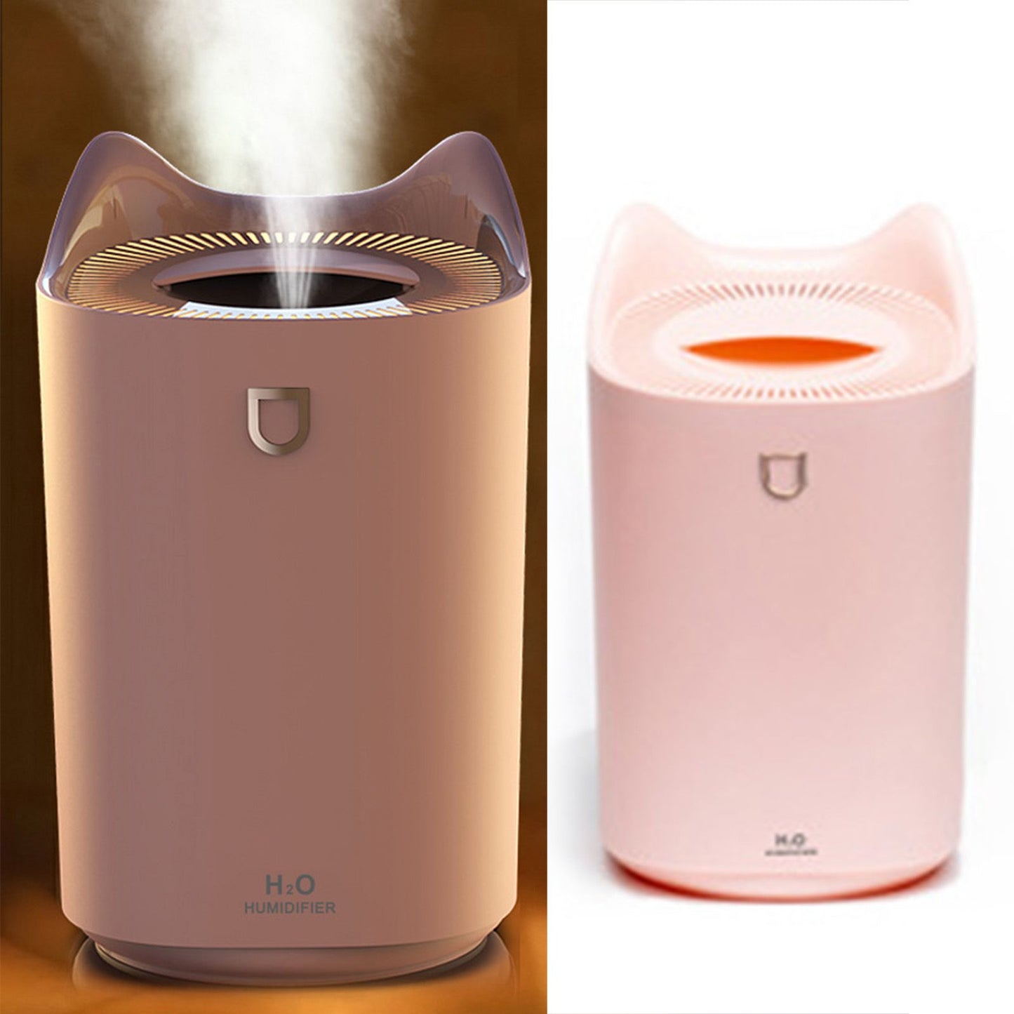 2L Air Humidifier USB Deep Hydration Fine Spout Multifunction Desk Humidifier Ambient Light for Office Pink V1294-YM0512-3113220277212