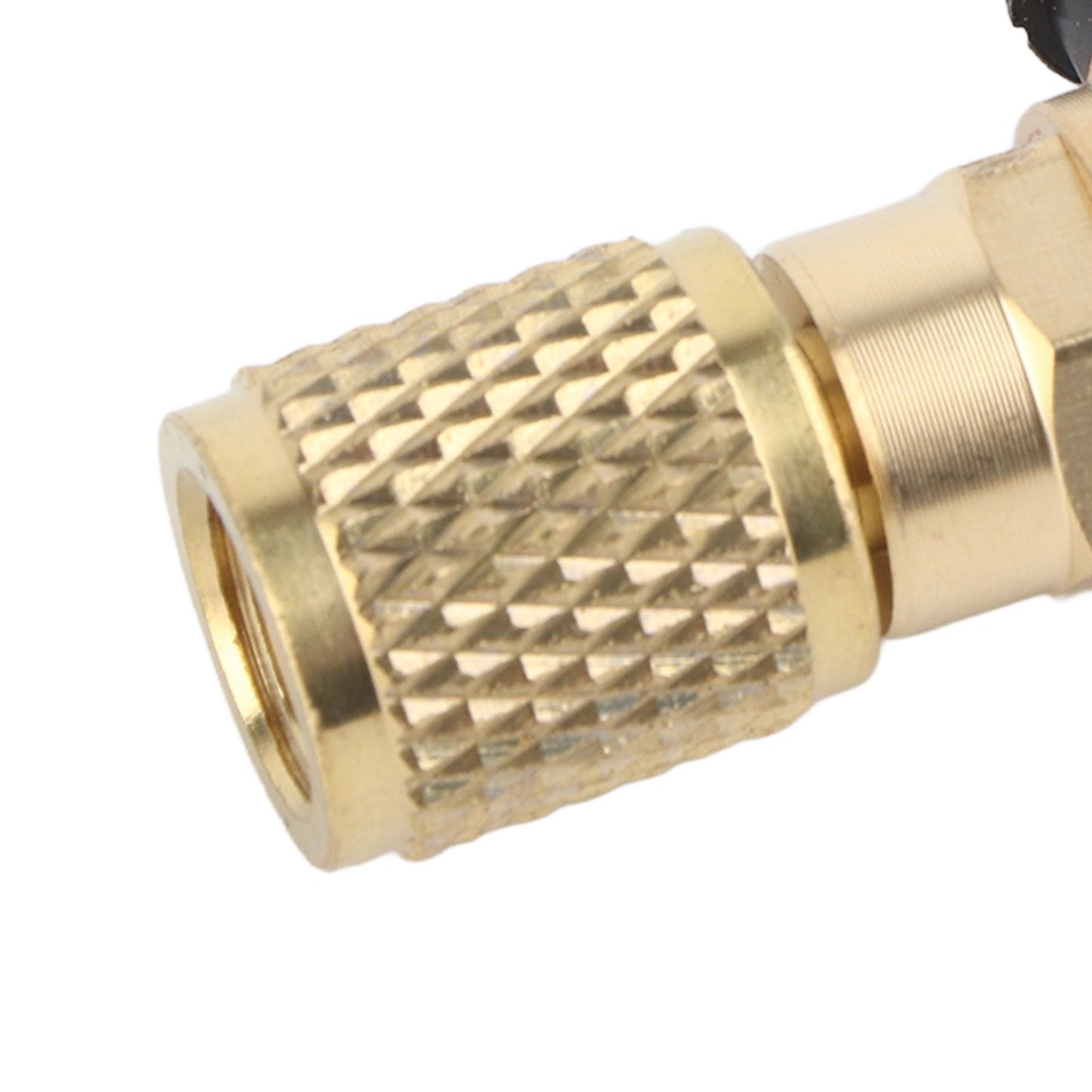 AC Air Conditioning Refrigeration Valve Refrigerant Liquid Hose Ball Valve Adapter Yellow V1294-YM0512-3113220278411