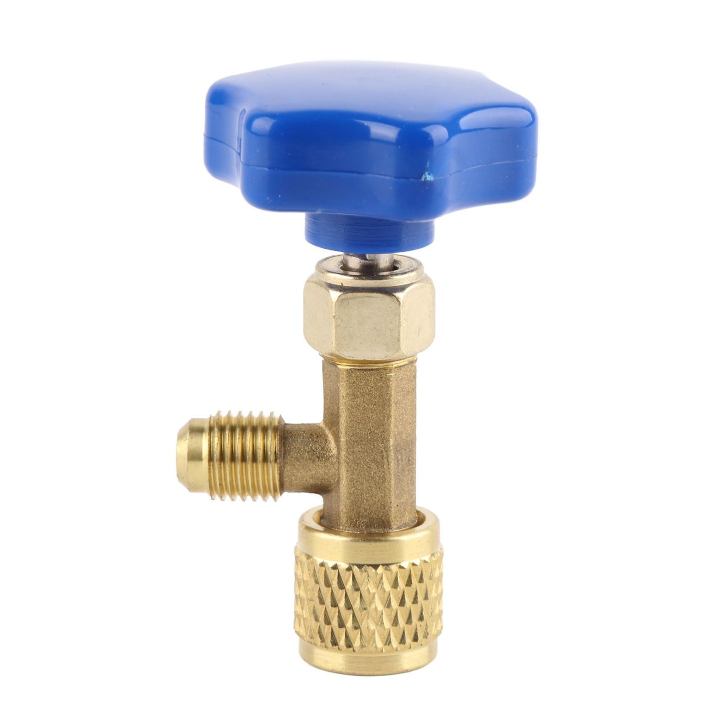 Universal Refrigerant Safety Valve Brass 1cm Diameter Cylinder Valve Replacement for Home Air Conditioner V1294-YM0512-3113220278511