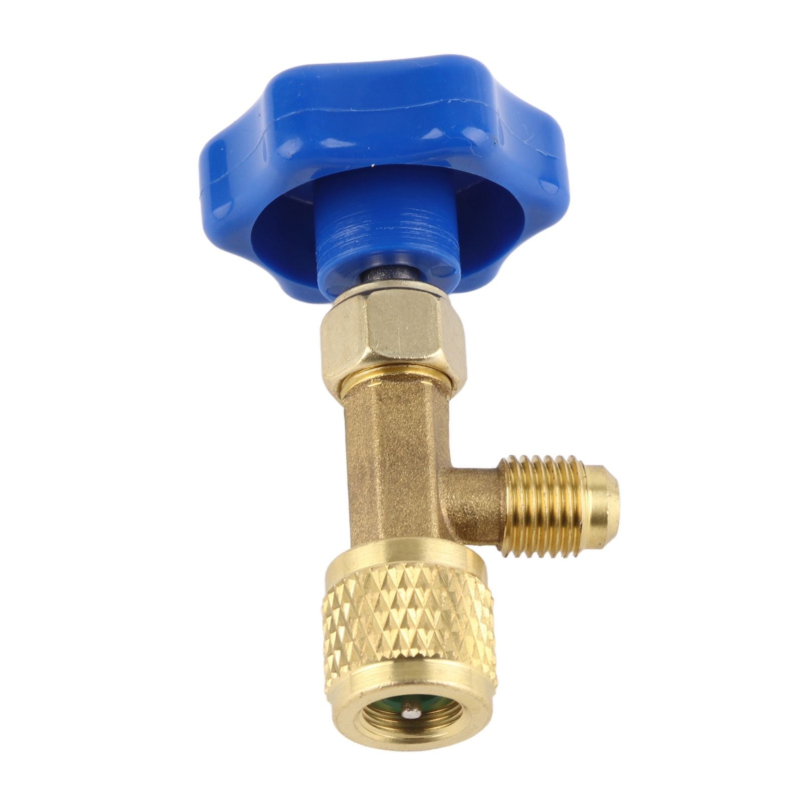Universal Refrigerant Safety Valve Brass 1cm Diameter Cylinder Valve Replacement for Home Air Conditioner V1294-YM0512-3113220278511