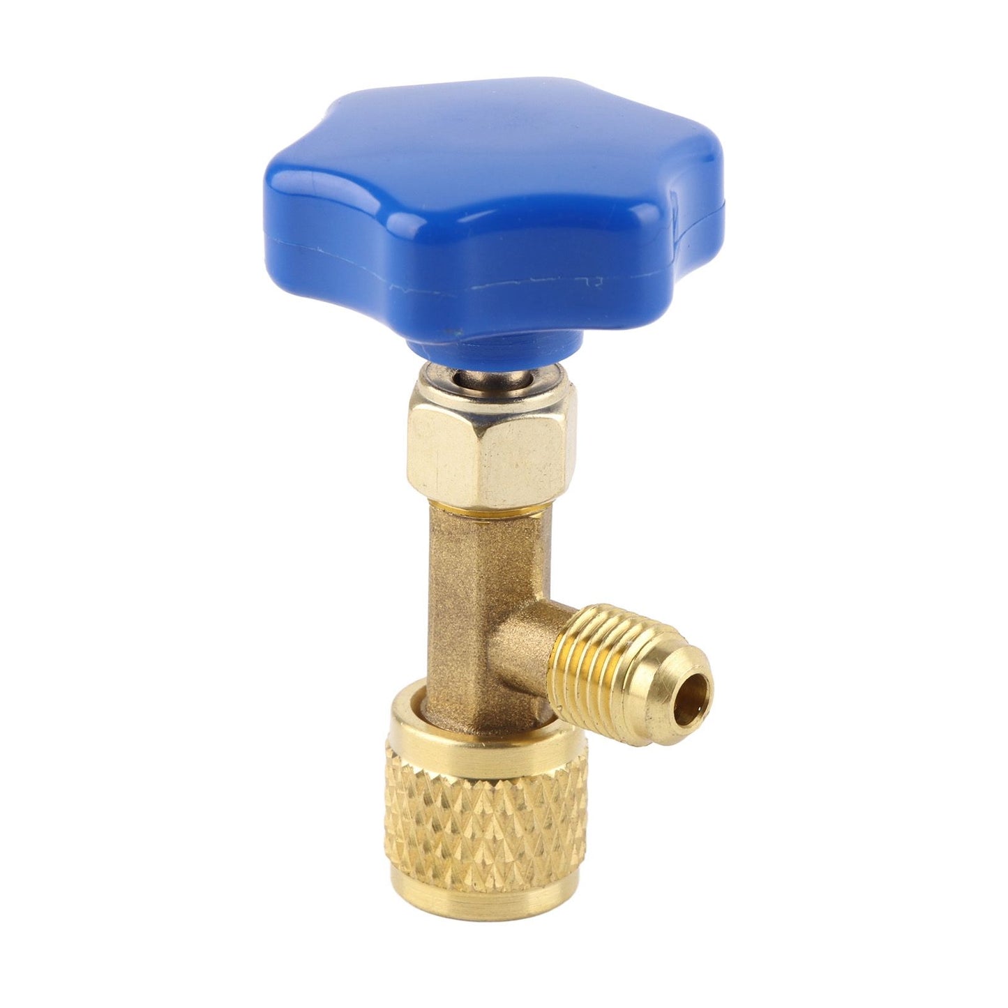 Universal Refrigerant Safety Valve Brass 1cm Diameter Cylinder Valve Replacement for Home Air Conditioner V1294-YM0512-3113220278511