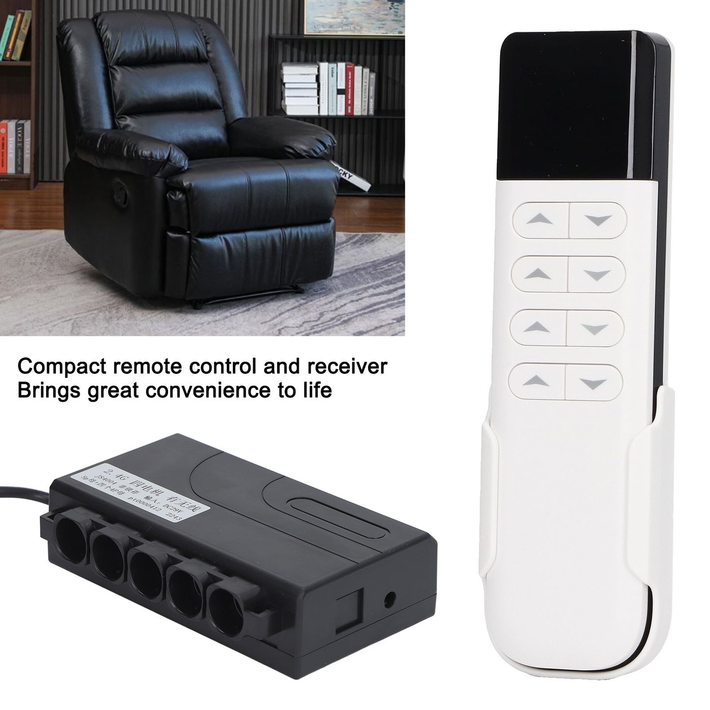 Recliner Wireless Controller 2.4G Single Motor Wireless Remote Control 1 for 4 Motor DC29V Electric Recliner V1294-YM0512-3113220283711