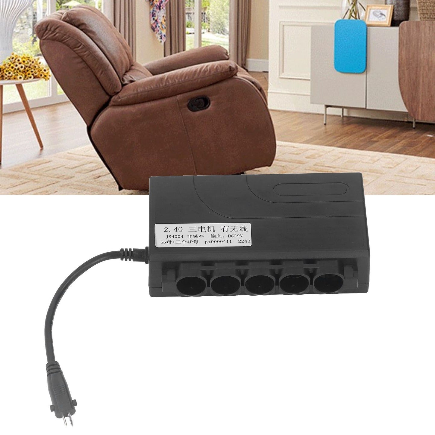 Recliner Wireless Controller Single 1 for 3 Motor 2.4GHz Reclining Furniture Controller for TV Window Bed V1294-YM0512-3113220283911