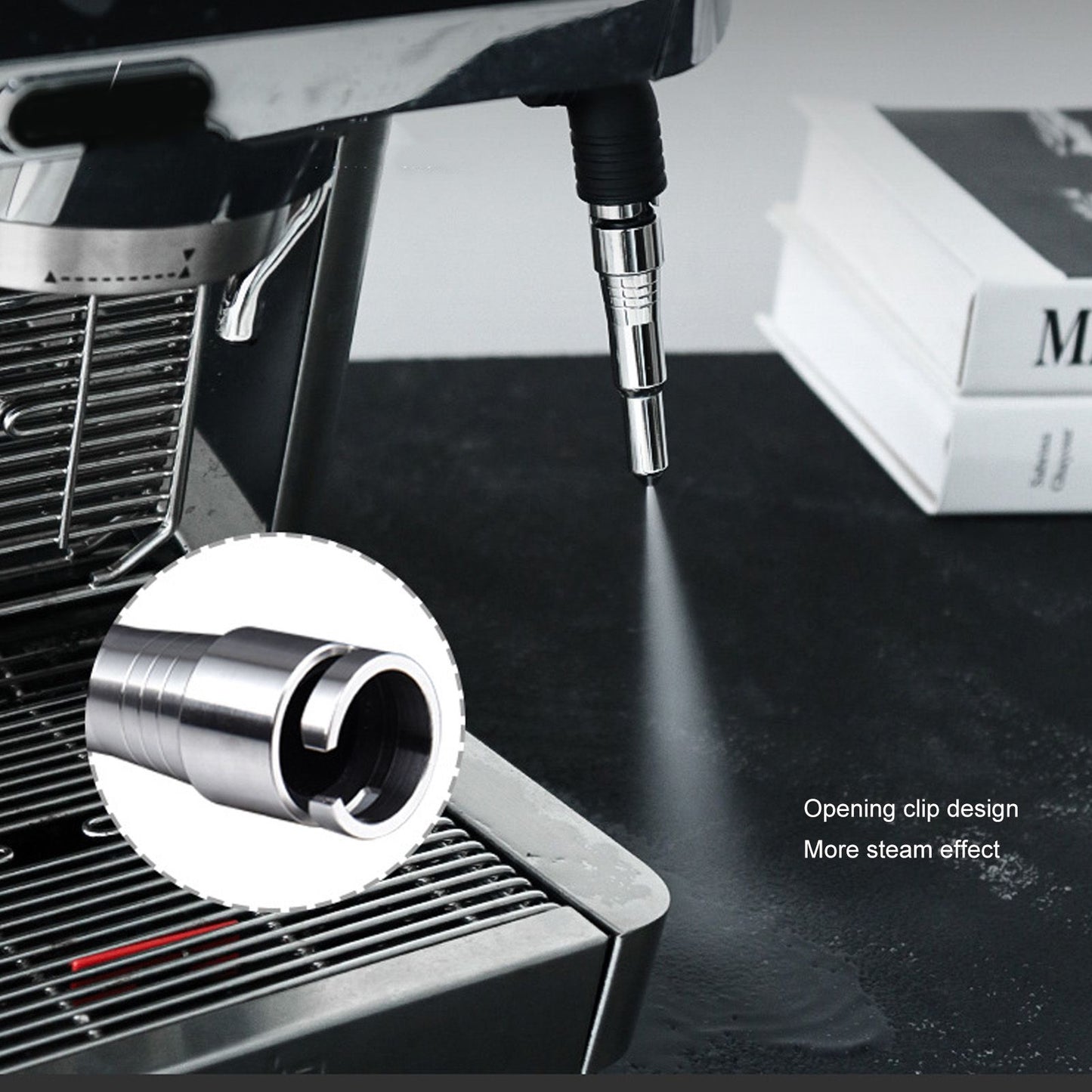 Coffee Machine Steam Nozzle Stainless Steel Coffee Steam Spout Nozzle Coffee Maker Tools for Delonghi ECP3420 V1294-YM0512-3113220286611