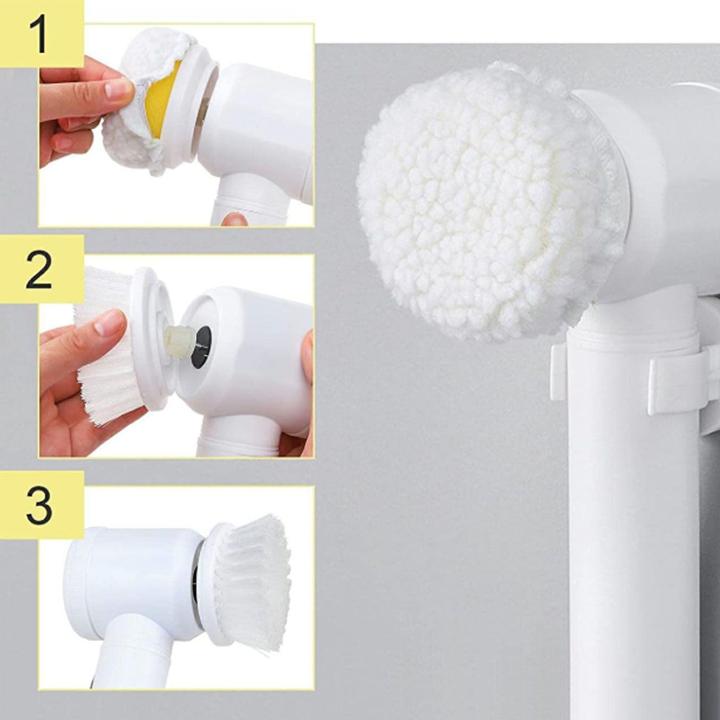 Electric Spin Scrubber Professional Cordless USB Rechargeable Automatic Handheld Cleaning Brush for Bathroom V1294-YM0512-3113220291011
