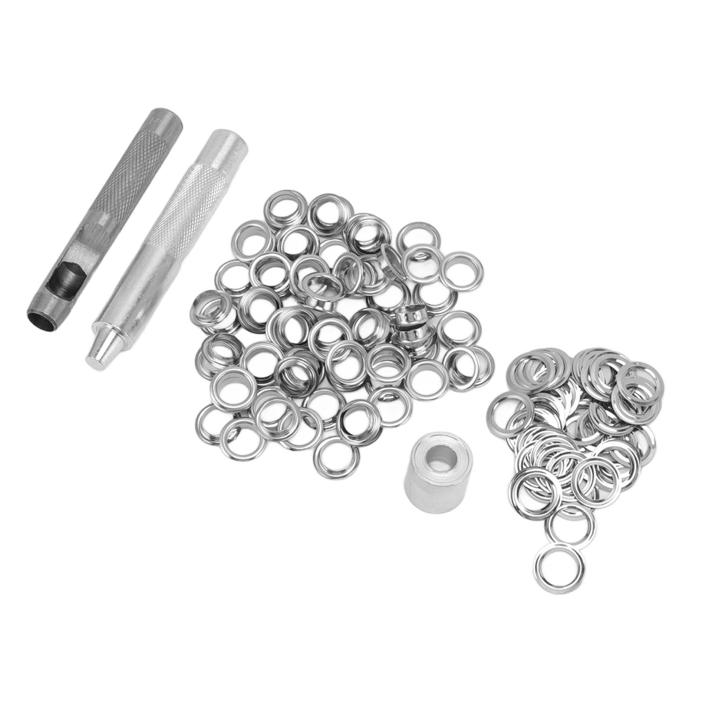 Grommet Tool Kit 100 Set Grommet Eyelets with Setting Tools Hole Cutter Mandrel for Tarps Handicraft V1294-YM0512-3114220091011