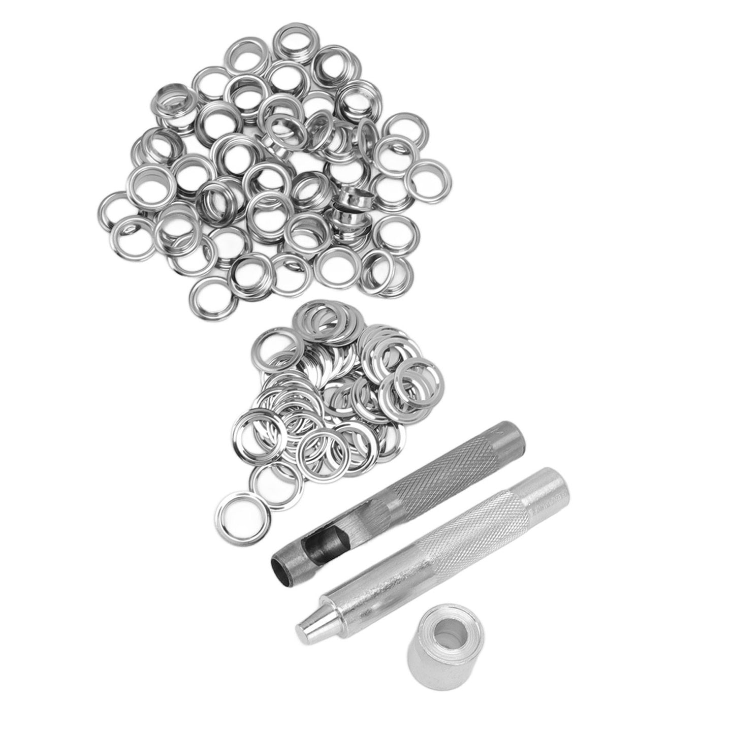 Grommet Tool Kit 100 Set Grommet Eyelets with Setting Tools Hole Cutter Mandrel for Tarps Handicraft V1294-YM0512-3114220091011