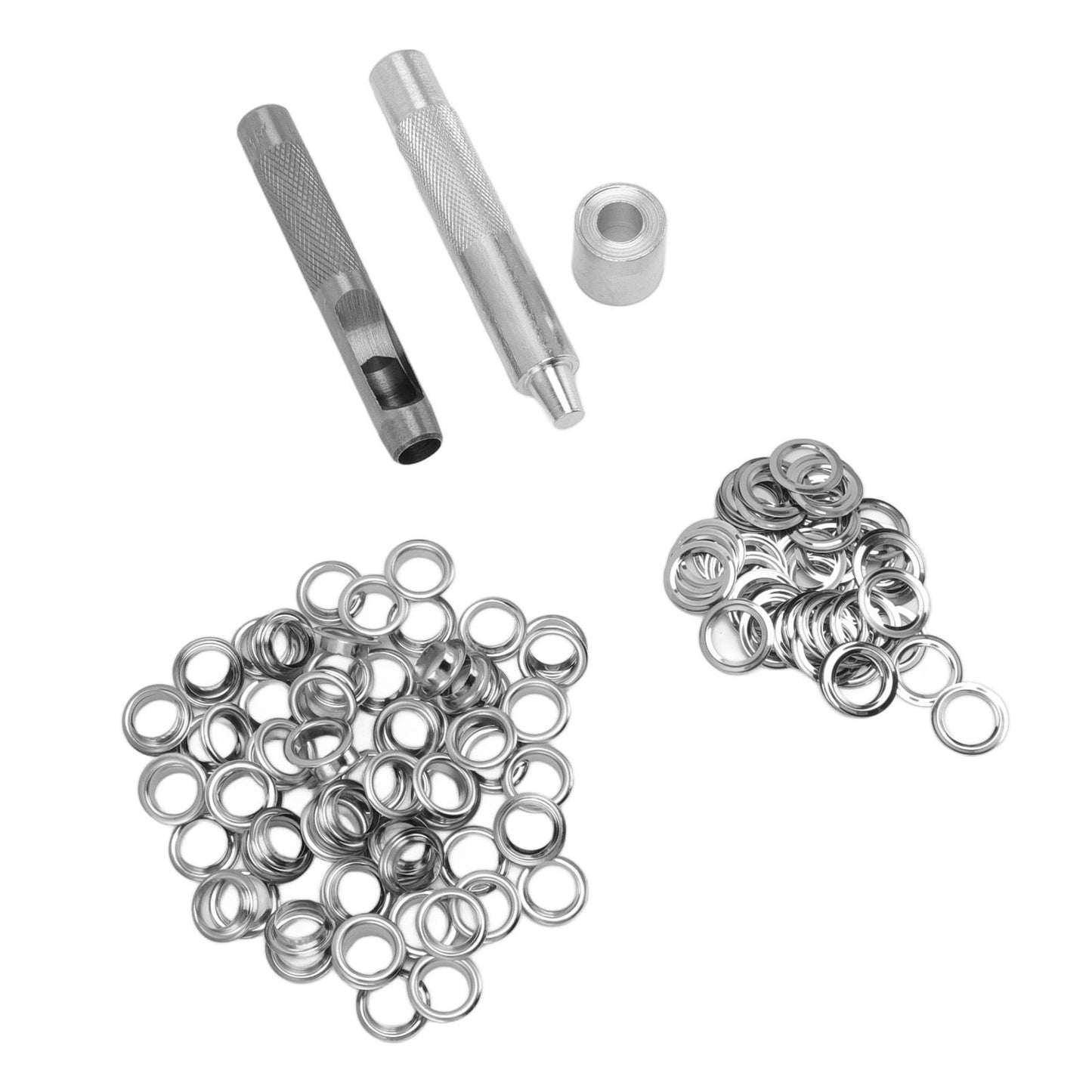 Grommet Tool Kit 100 Set Grommet Eyelets with Setting Tools Hole Cutter Mandrel for Tarps Handicraft V1294-YM0512-3114220091011