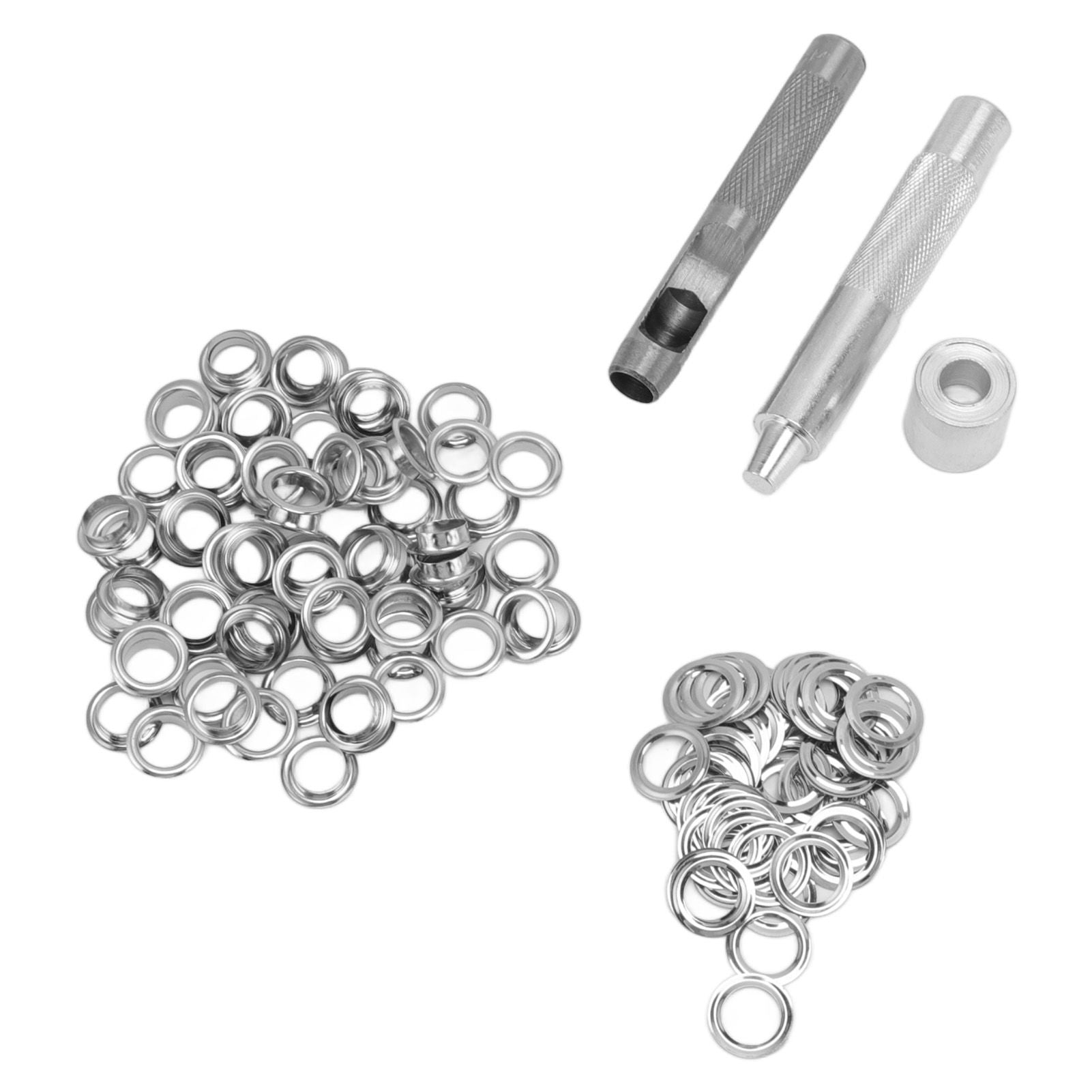 Grommet Tool Kit 100 Set Grommet Eyelets with Setting Tools Hole Cutter Mandrel for Tarps Handicraft V1294-YM0512-3114220091011