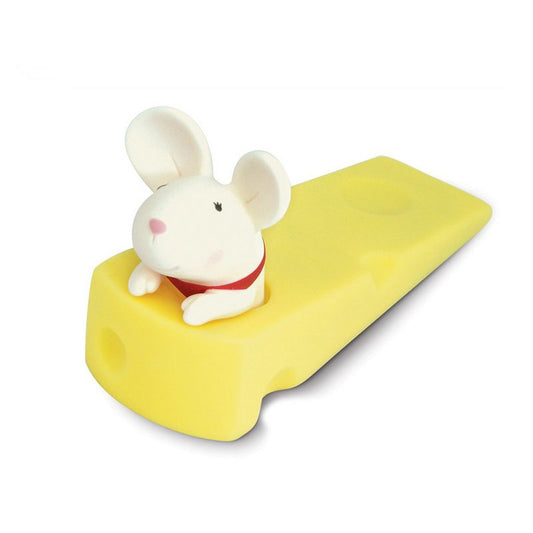 Cartoon Door Stopper Cute Animal Shaped Punch Free Decorative Door Wedge for Home Office White Mouse V1294-YM0512-3114220091613