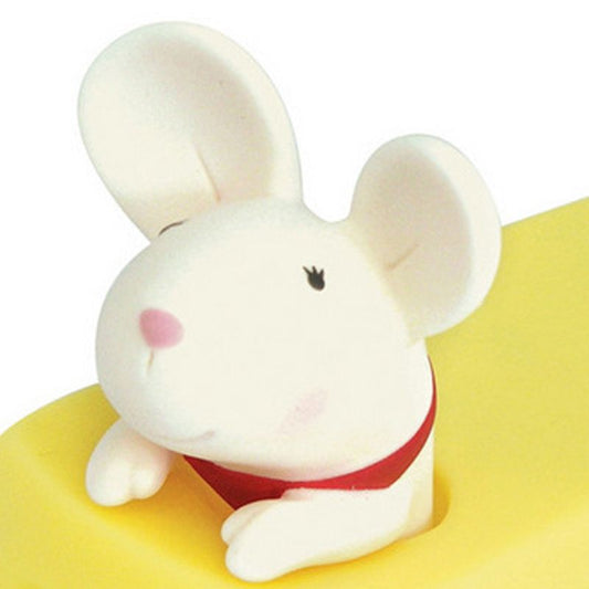 Cartoon Door Stopper Cute Animal Shaped Punch Free Decorative Door Wedge for Home Office White Mouse V1294-YM0512-3114220091613