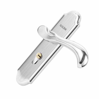 Keyed Entry Door Lock Silent Double Latch Irregular Stainless Steel Door Handle Lock for Bedroom Hotel Balcony V1294-YM0512-3114220093411
