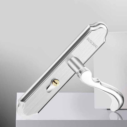 Keyed Entry Door Lock Silent Double Latch Irregular Stainless Steel Door Handle Lock for Bedroom Hotel Balcony V1294-YM0512-3114220093411