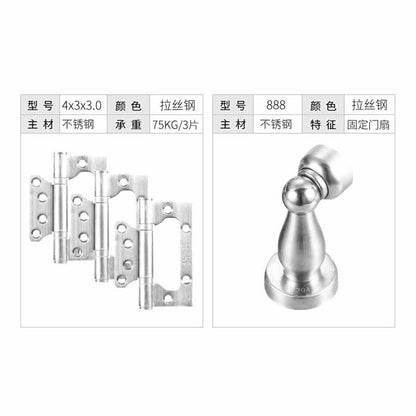 Keyed Entry Door Lock Silent Double Latch Irregular Stainless Steel Door Handle Lock for Bedroom Hotel Balcony V1294-YM0512-3114220093411