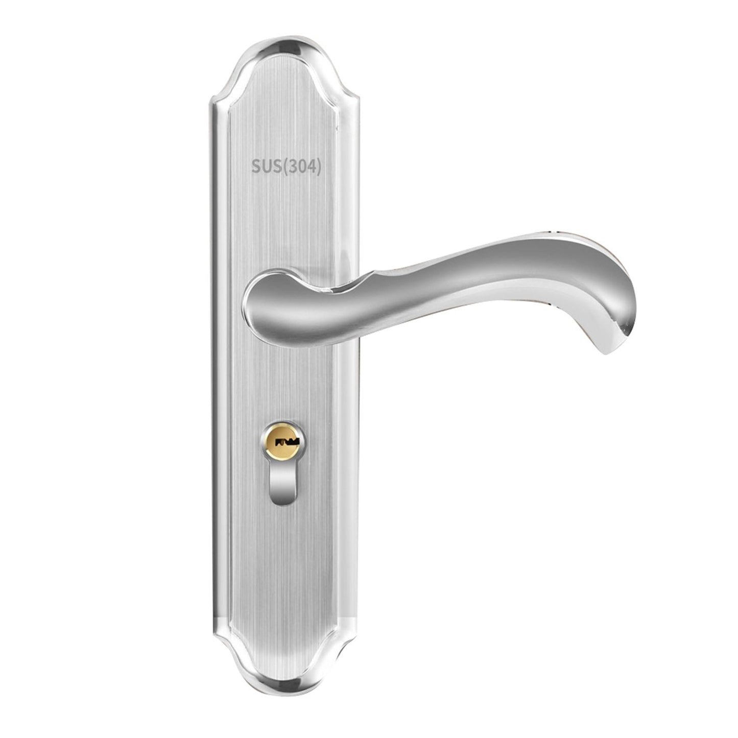 Stainless Steel Handle Door Lock Mechanical Magnetic Security Entry Lever Lock for Bedroom Hotel Balcony V1294-YM0512-3114220093511