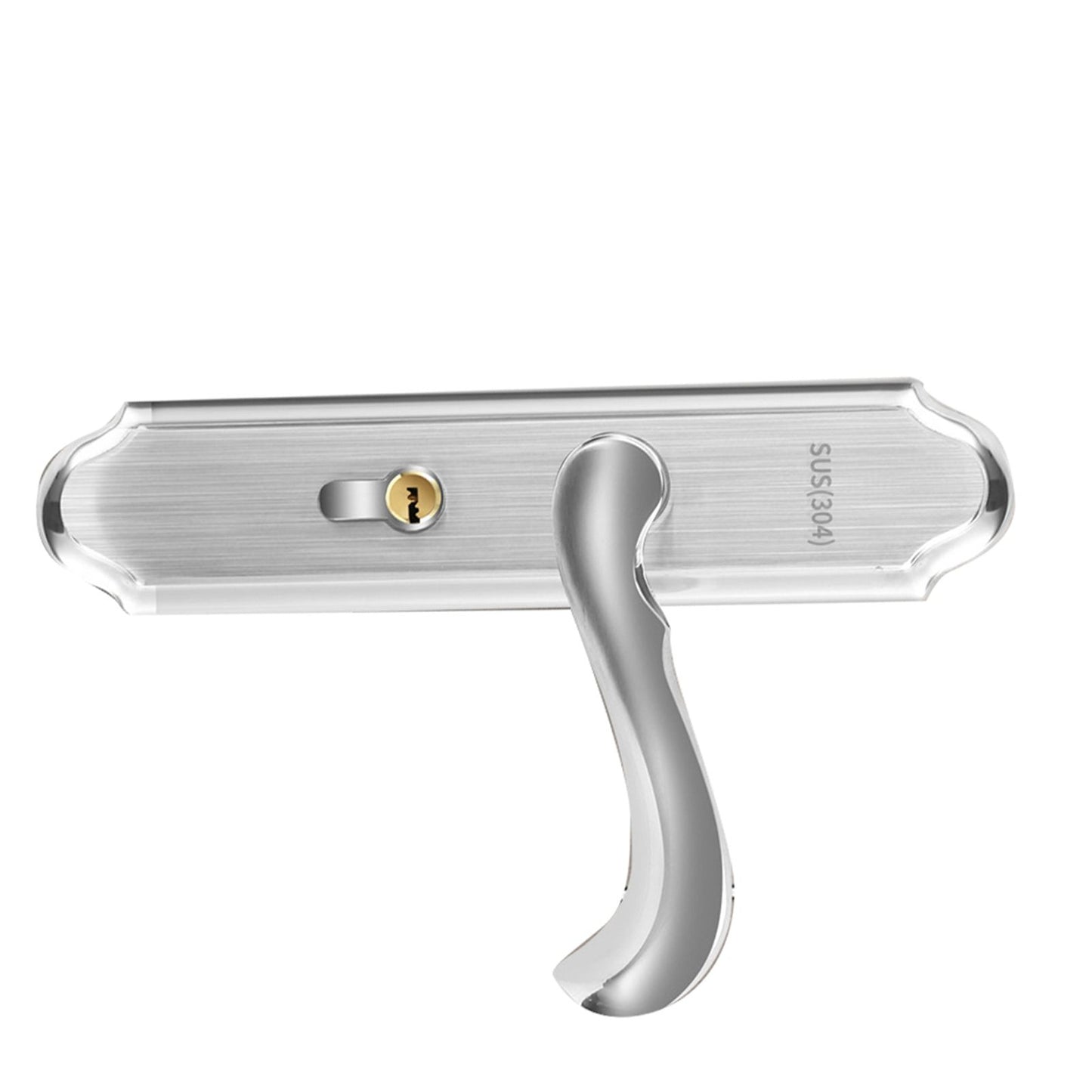 Stainless Steel Handle Door Lock Mechanical Magnetic Security Entry Lever Lock for Bedroom Hotel Balcony V1294-YM0512-3114220093511