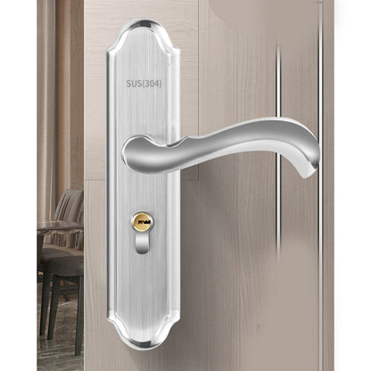 Stainless Steel Handle Door Lock Mechanical Magnetic Security Entry Lever Lock for Bedroom Hotel Balcony V1294-YM0512-3114220093511