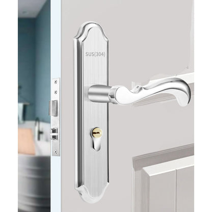 Stainless Steel Handle Door Lock Mechanical Magnetic Security Entry Lever Lock for Bedroom Hotel Balcony V1294-YM0512-3114220093511