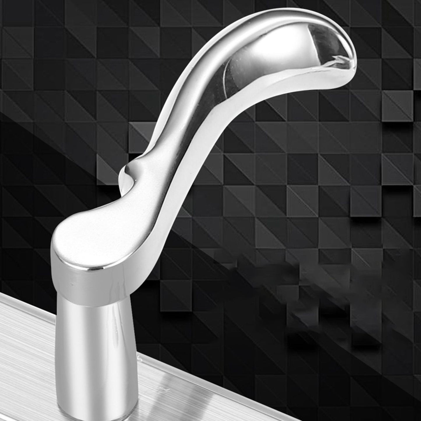 Stainless Steel Handle Door Lock Mechanical Magnetic Security Entry Lever Lock for Bedroom Hotel Balcony V1294-YM0512-3114220093511