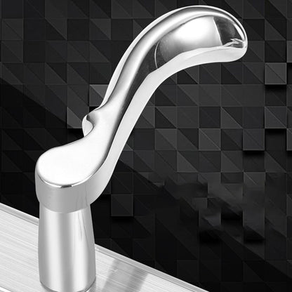 Stainless Steel Handle Door Lock Mechanical Magnetic Security Entry Lever Lock for Bedroom Hotel Balcony V1294-YM0512-3114220093511
