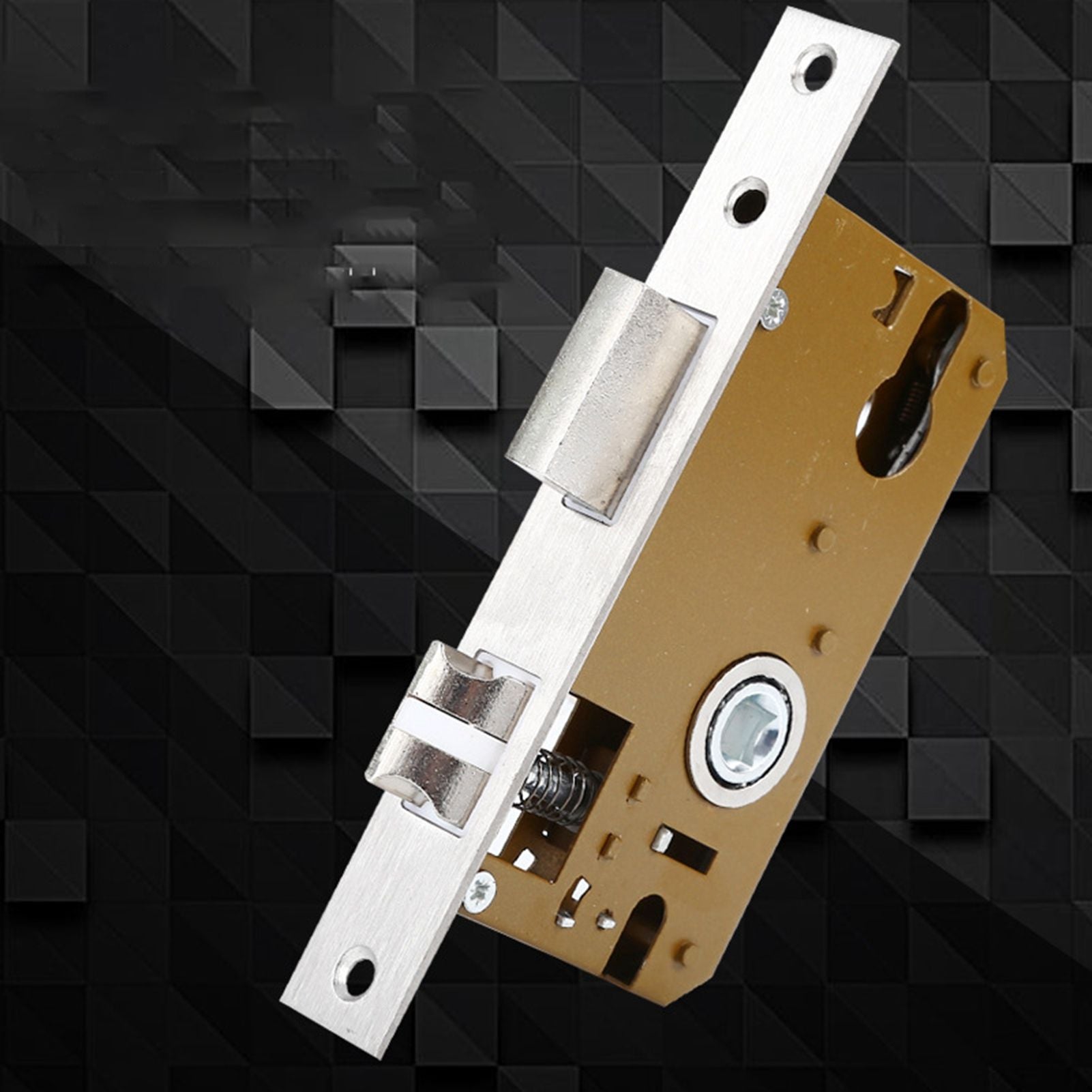 Stainless Steel Handle Door Lock Mechanical Magnetic Security Entry Lever Lock for Bedroom Hotel Balcony V1294-YM0512-3114220093511