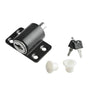 Door Security Lock Anti Theft Alloy Paint Surface with Keys Window Bolt for Home Cabinets Black V1294-YM0512-3114220094812