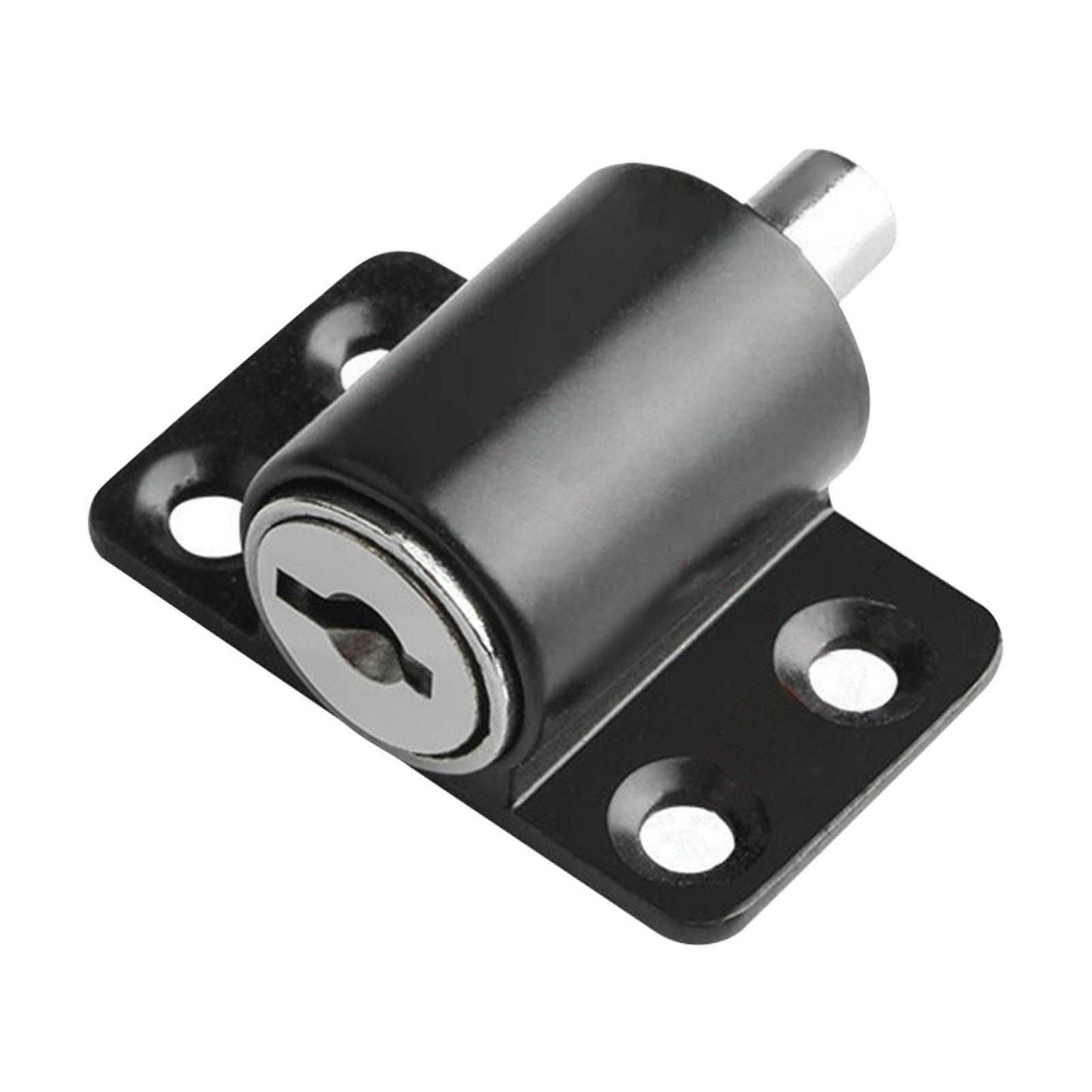 Door Security Lock Anti Theft Alloy Paint Surface with Keys Window Bolt for Home Cabinets Black V1294-YM0512-3114220094812
