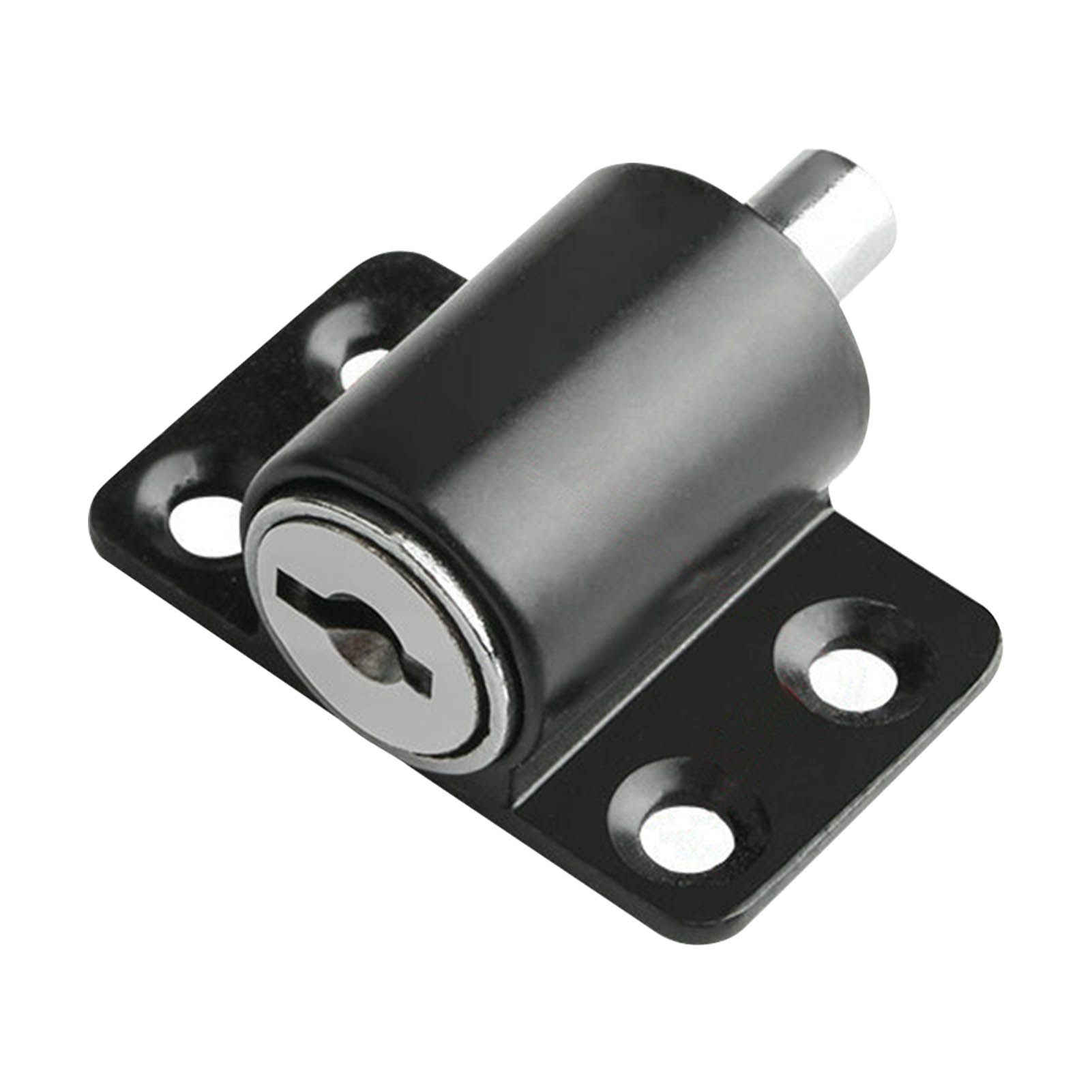 Door Security Lock Anti Theft Alloy Paint Surface with Keys Window Bolt for Home Cabinets Black V1294-YM0512-3114220094812