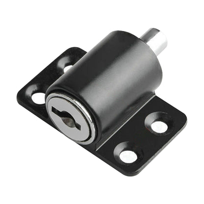 Door Security Lock Anti Theft Alloy Paint Surface with Keys Window Bolt for Home Cabinets Black V1294-YM0512-3114220094812
