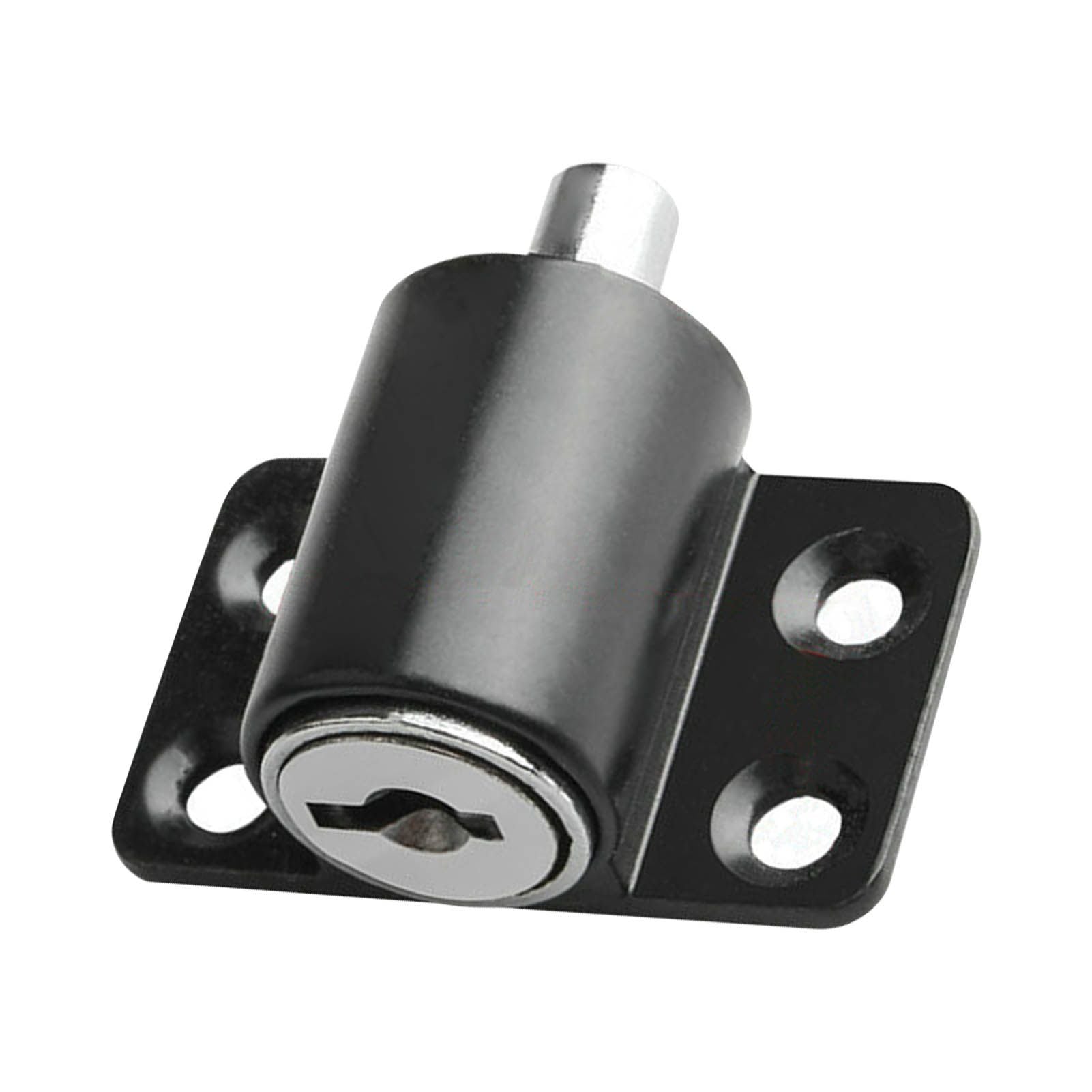 Door Security Lock Anti Theft Alloy Paint Surface with Keys Window Bolt for Home Cabinets Black V1294-YM0512-3114220094812