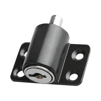 Door Security Lock Anti Theft Alloy Paint Surface with Keys Window Bolt for Home Cabinets Black V1294-YM0512-3114220094812