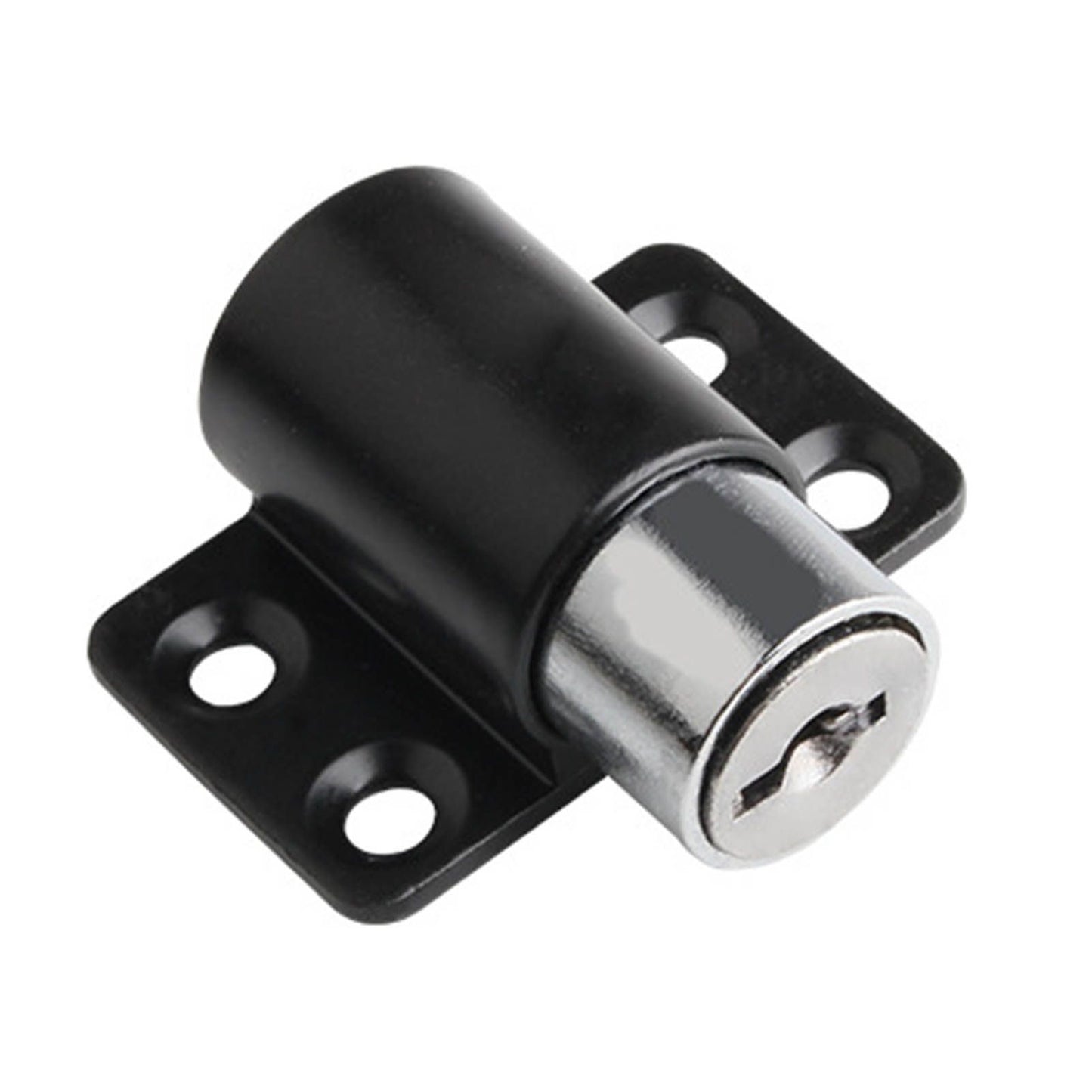 Door Security Lock Anti Theft Alloy Paint Surface with Keys Window Bolt for Home Cabinets Black V1294-YM0512-3114220094812