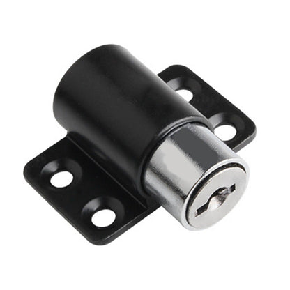 Door Security Lock Anti Theft Alloy Paint Surface with Keys Window Bolt for Home Cabinets Black V1294-YM0512-3114220094812