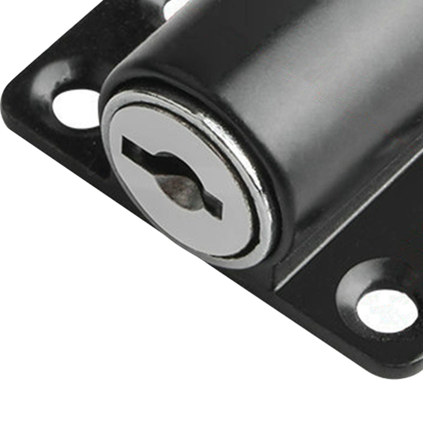 Door Security Lock Anti Theft Alloy Paint Surface with Keys Window Bolt for Home Cabinets Black V1294-YM0512-3114220094812