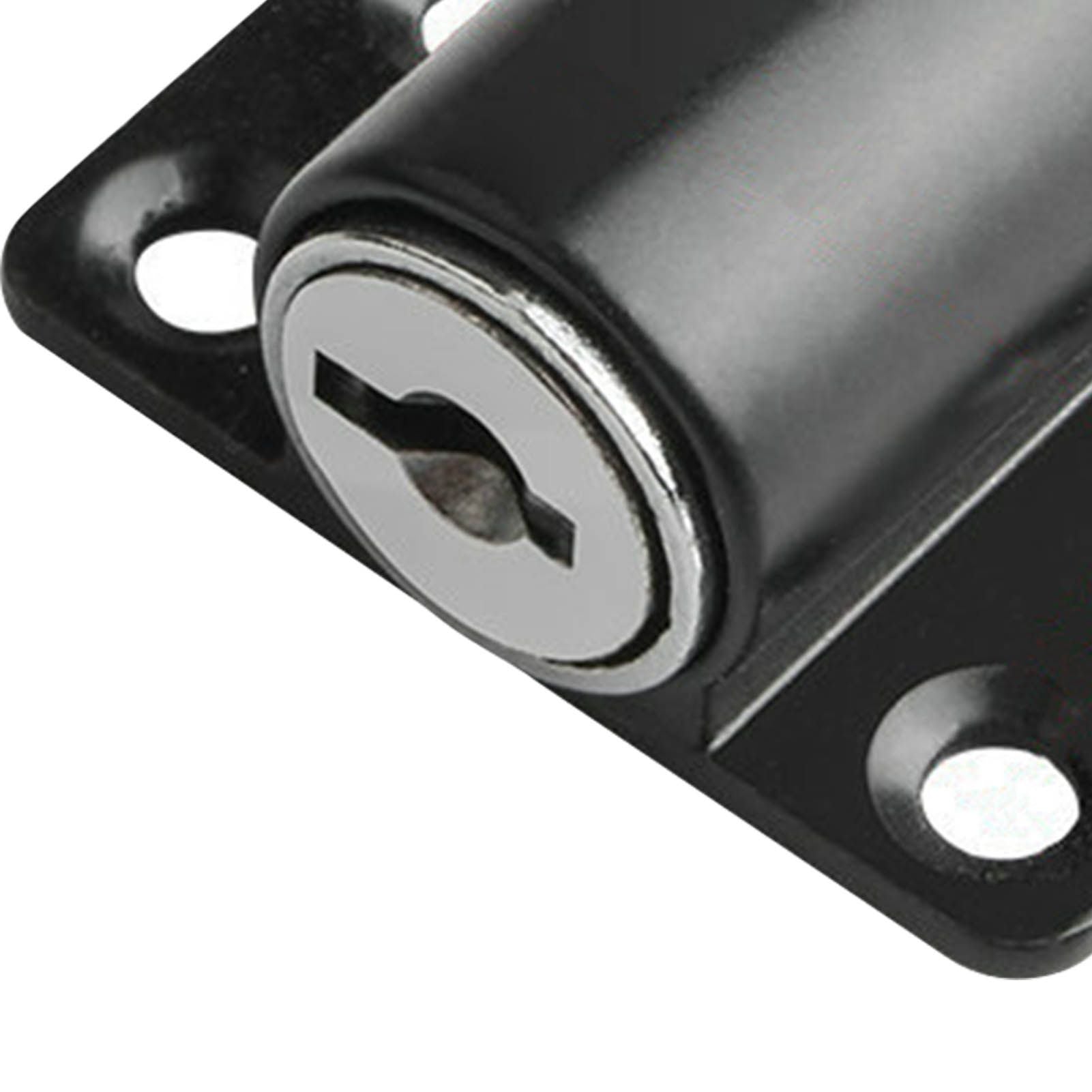 Door Security Lock Anti Theft Alloy Paint Surface with Keys Window Bolt for Home Cabinets Black V1294-YM0512-3114220094812