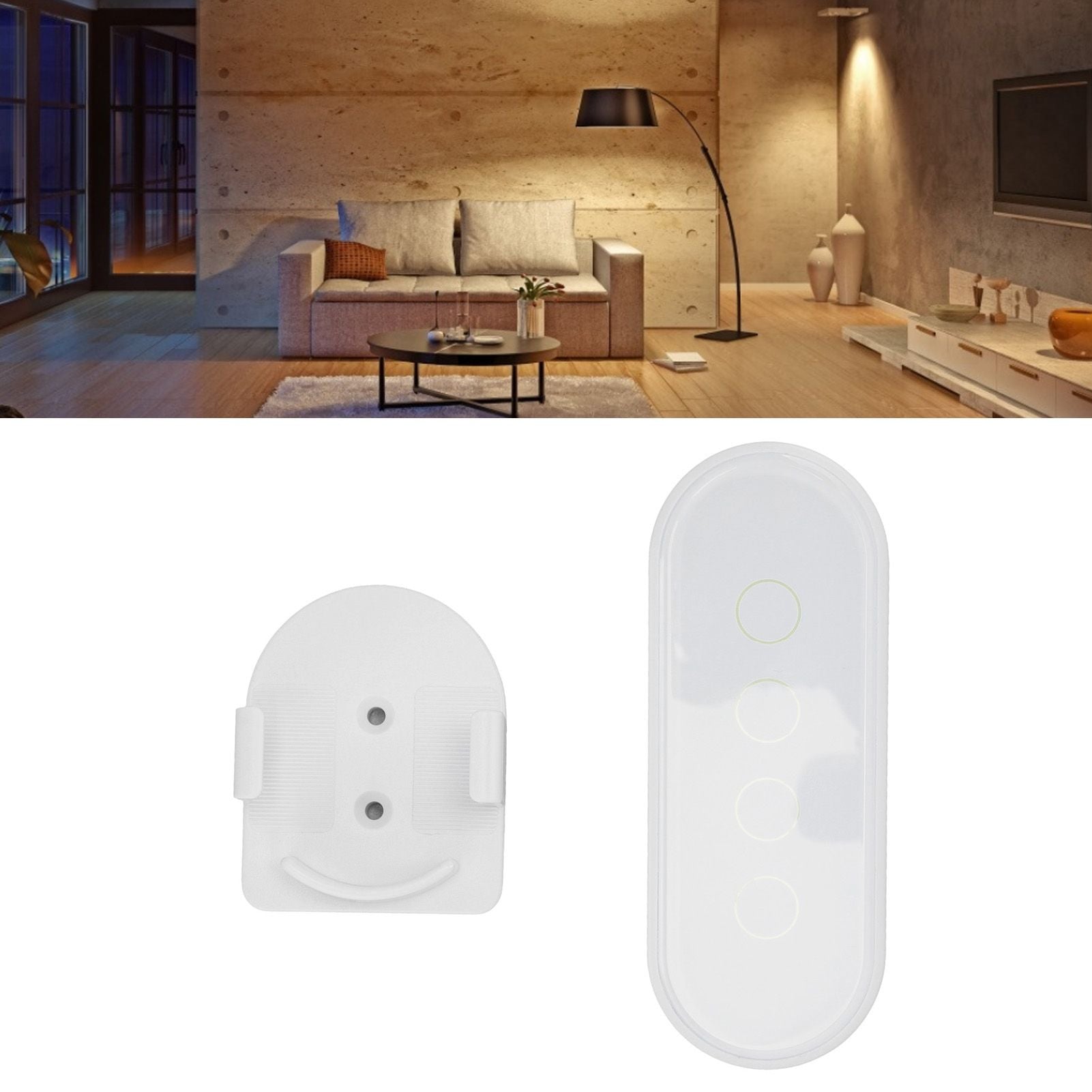 Wifi Wireless Smart Button for ZigBee for TUYA 4 Buttons 3 Way Remote Control for Home White V1294-YM0512-3114220097011