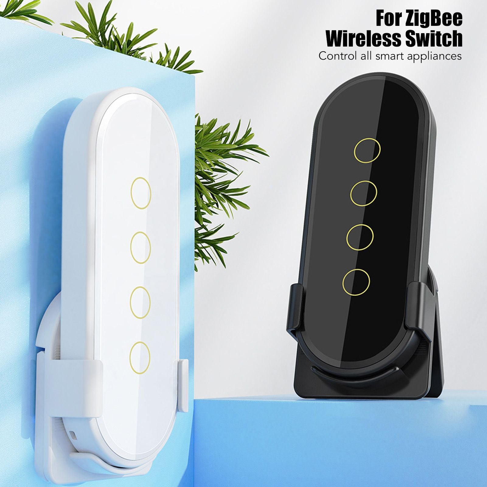 Wifi Wireless Smart Button for ZigBee for TUYA 4 Buttons 3 Way Remote Control for Home White V1294-YM0512-3114220097011