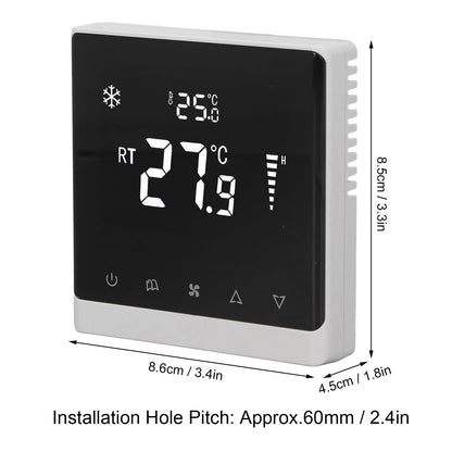 Air Conditioning Fan Thermostat Home Touchscreen Thermostat Panel Temperature Controller DC Brushless 180-260V V1294-YM0512-3114220098411