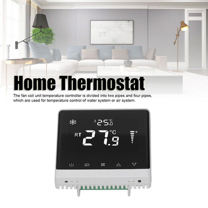Air Conditioning Fan Thermostat Home Touchscreen Thermostat Panel Temperature Controller DC Brushless 180-260V V1294-YM0512-3114220098411