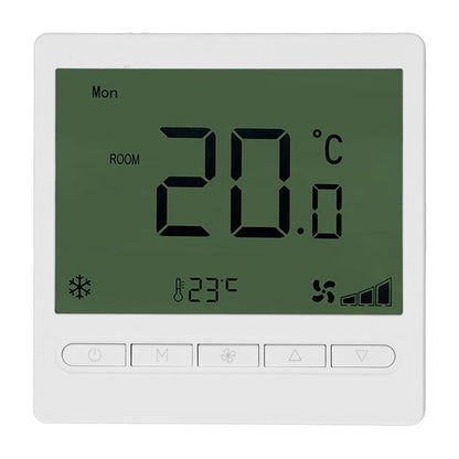 Smart Fan Coil Thermostat ABS LCD Screen Anti Interference Intelligent Thermostat for Home 220V V1294-YM0512-3114220099011