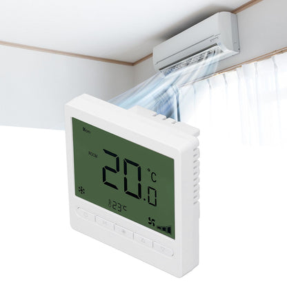 Smart Fan Coil Thermostat ABS LCD Screen Anti Interference Intelligent Thermostat for Home 220V V1294-YM0512-3114220099011