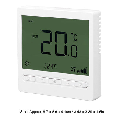 Smart Fan Coil Thermostat ABS LCD Screen Anti Interference Intelligent Thermostat for Home 220V V1294-YM0512-3114220099011