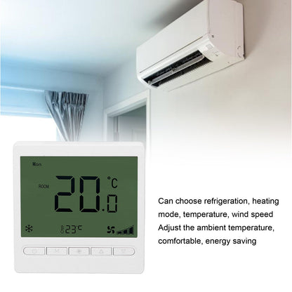 Smart Fan Coil Thermostat ABS LCD Screen Anti Interference Intelligent Thermostat for Home 220V V1294-YM0512-3114220099011