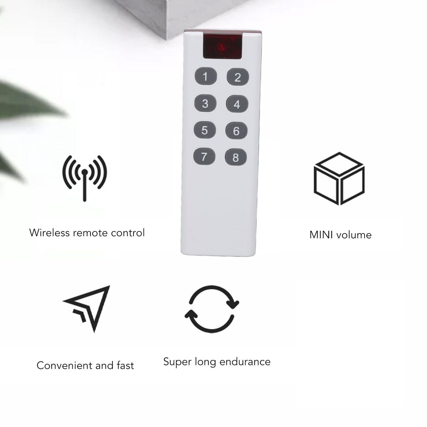 433MHZ Universal Wireless Learning Code Digital Remote Controller Transmitter High Power 1000m Remote Control V1294-YM0512-3114220099512