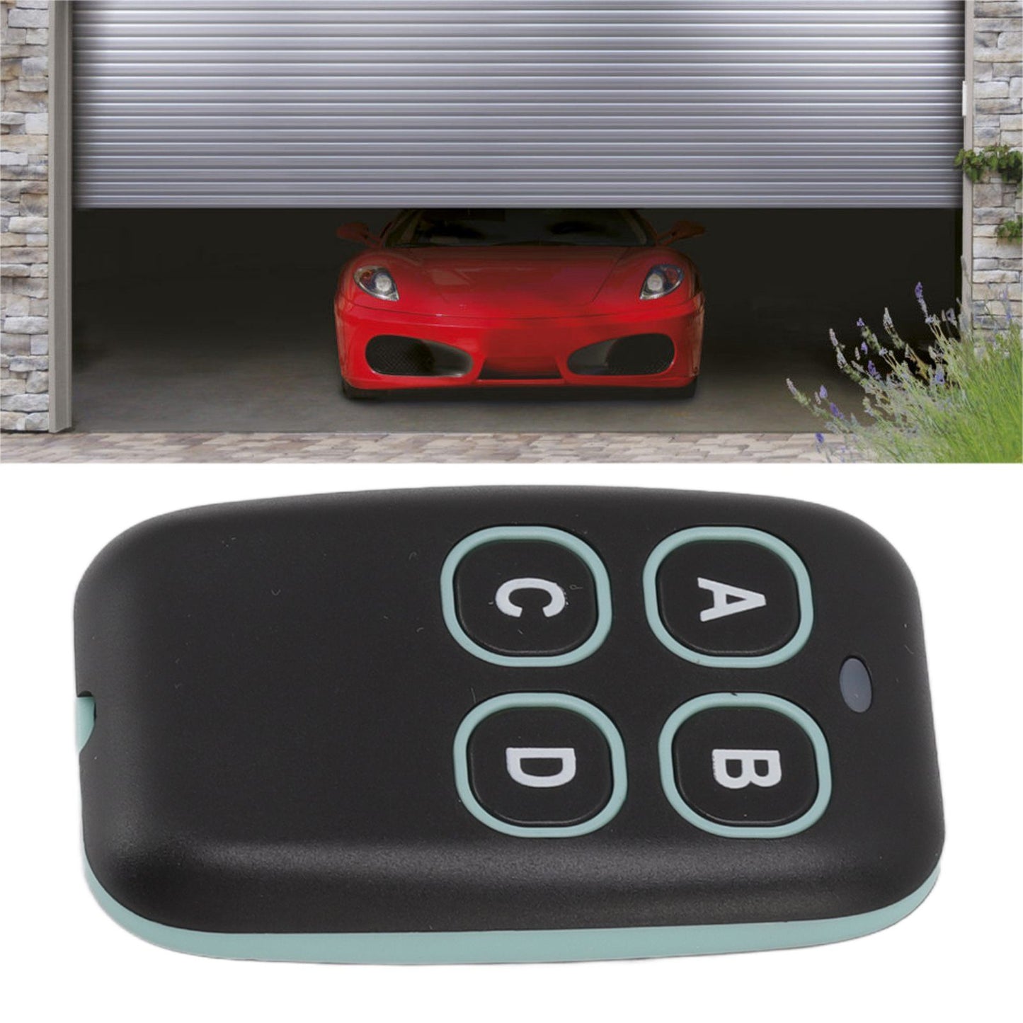 433MHZ Wireless Remote Control Switch 4 Button Garage Door Wireless RF Switch for Home Shopping Mall DC12V V1294-YM0512-3114220100411