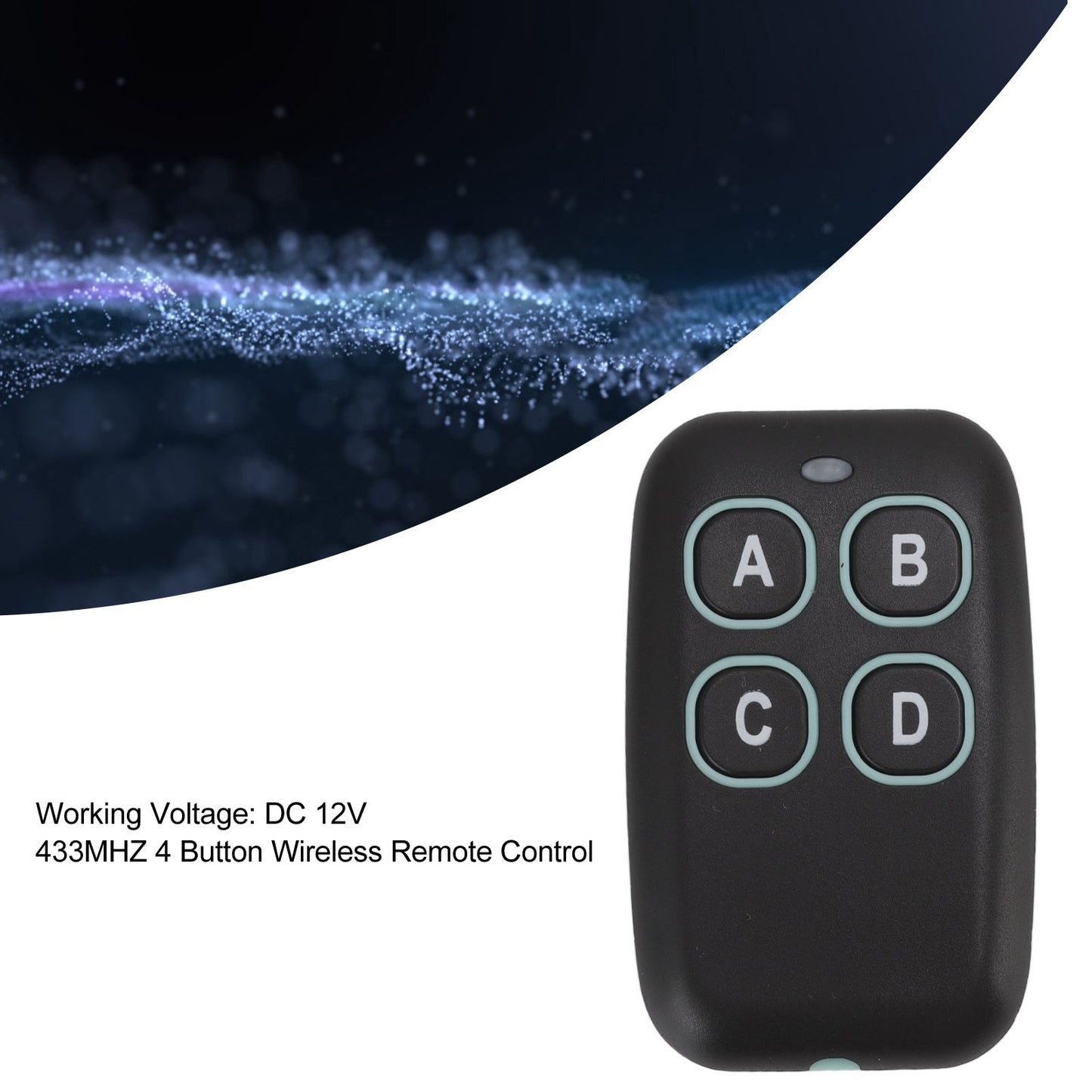 433MHZ Wireless Remote Control Switch 4 Button Garage Door Wireless RF Switch for Home Shopping Mall DC12V V1294-YM0512-3114220100411
